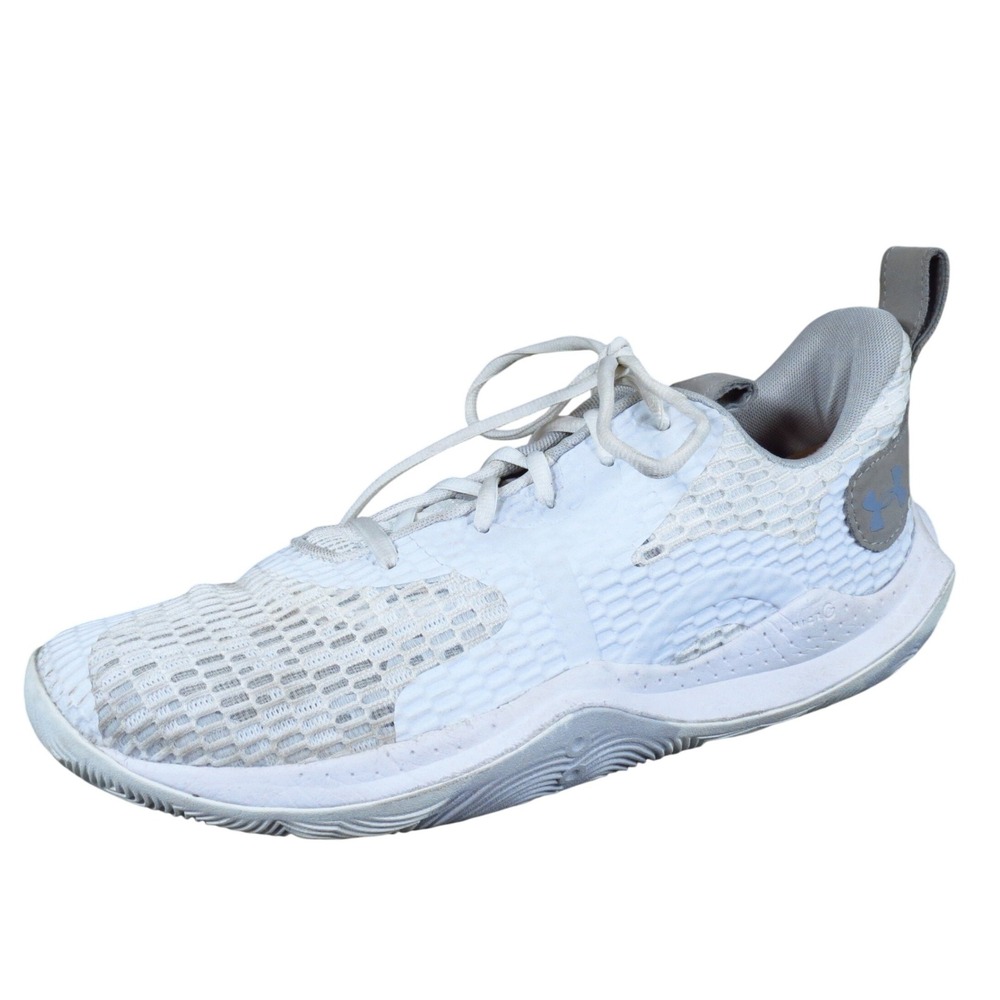Under Armour Spawn 3 Men's Basketball‎ Shoes Size 11 White Gray Mesh